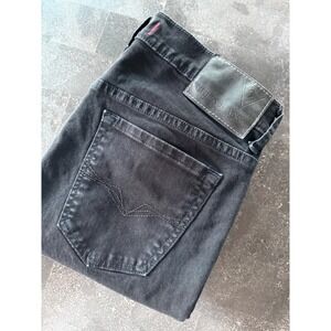 GUESS Mens Skinny Grunge Black Denim Jeans Size 32x30 Rocker Skater Goth Emo Y2K